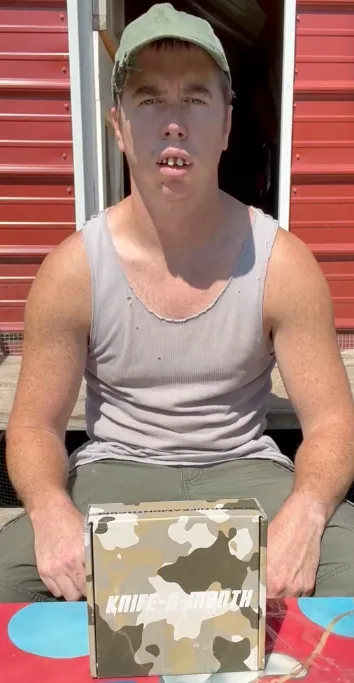 Buzz and Butch in a sponsored TikTok for Knife a Month